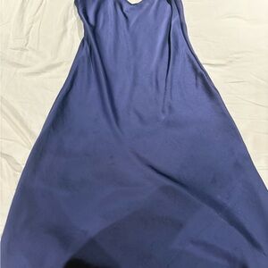 Wilfred Sleeveless Midi Dress in Indigo Blue